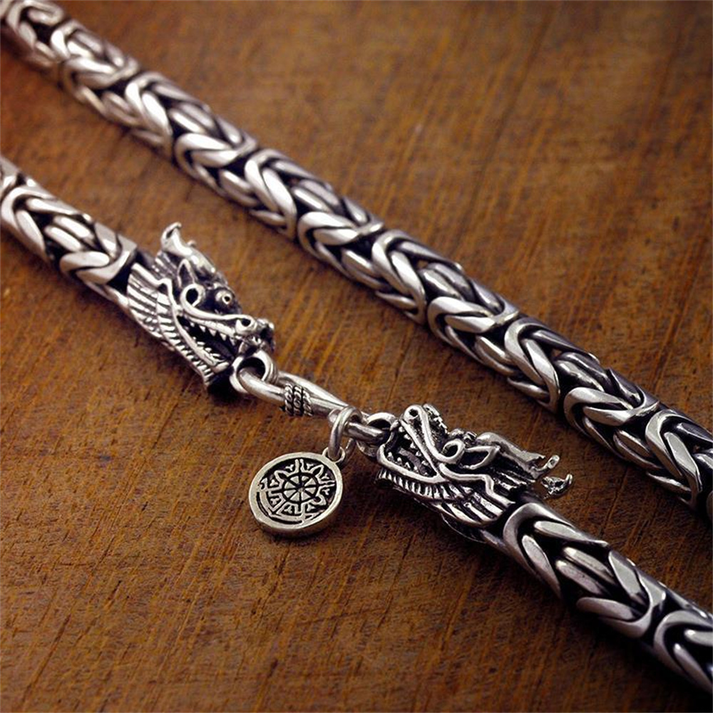 925 Sterling Silver Chain Necklace Men - Мужское модное ожерелье OUYADI из серебра