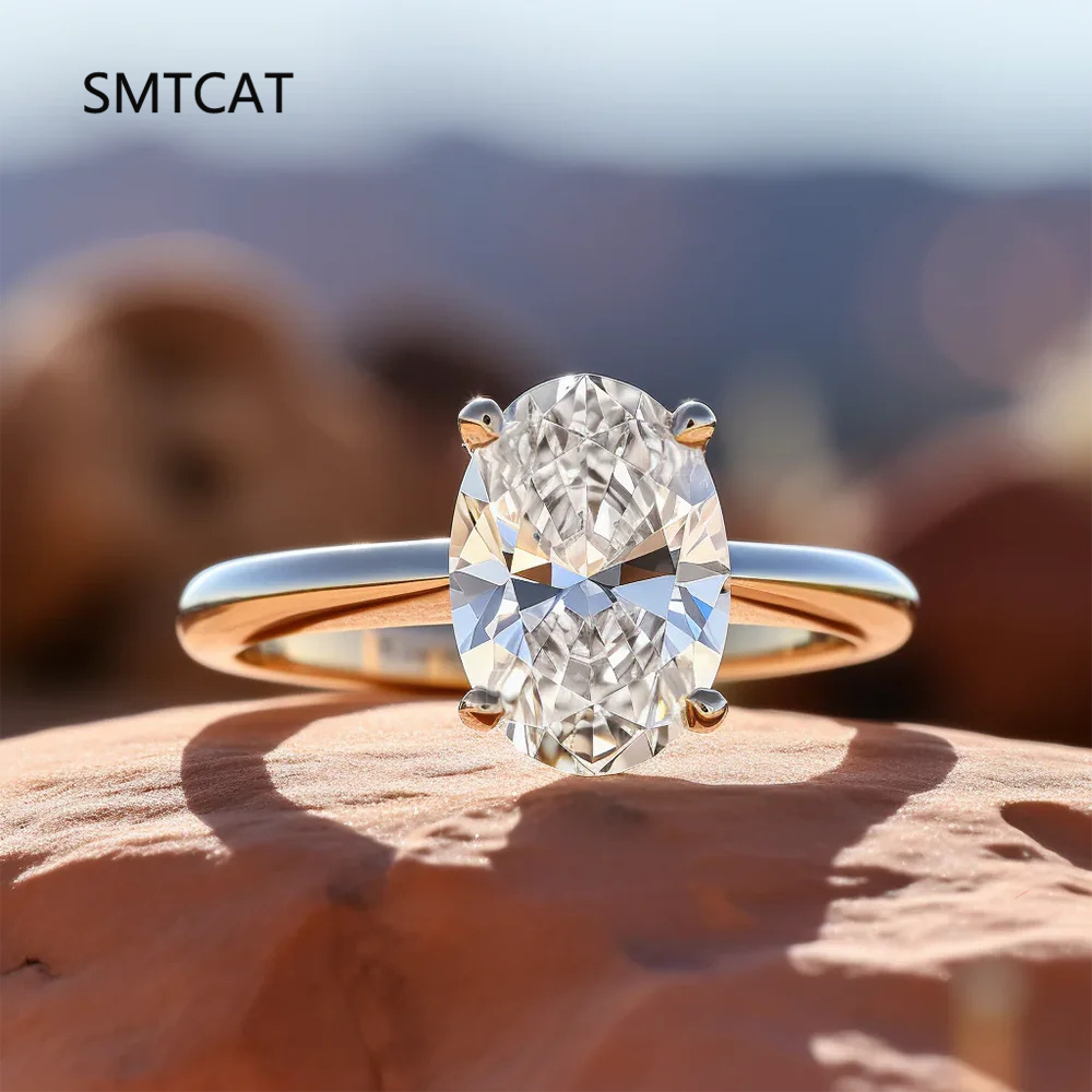 Moissanite Engagement Ring 1 Carat - Обручальные кольца с муассанитом овальной огранки