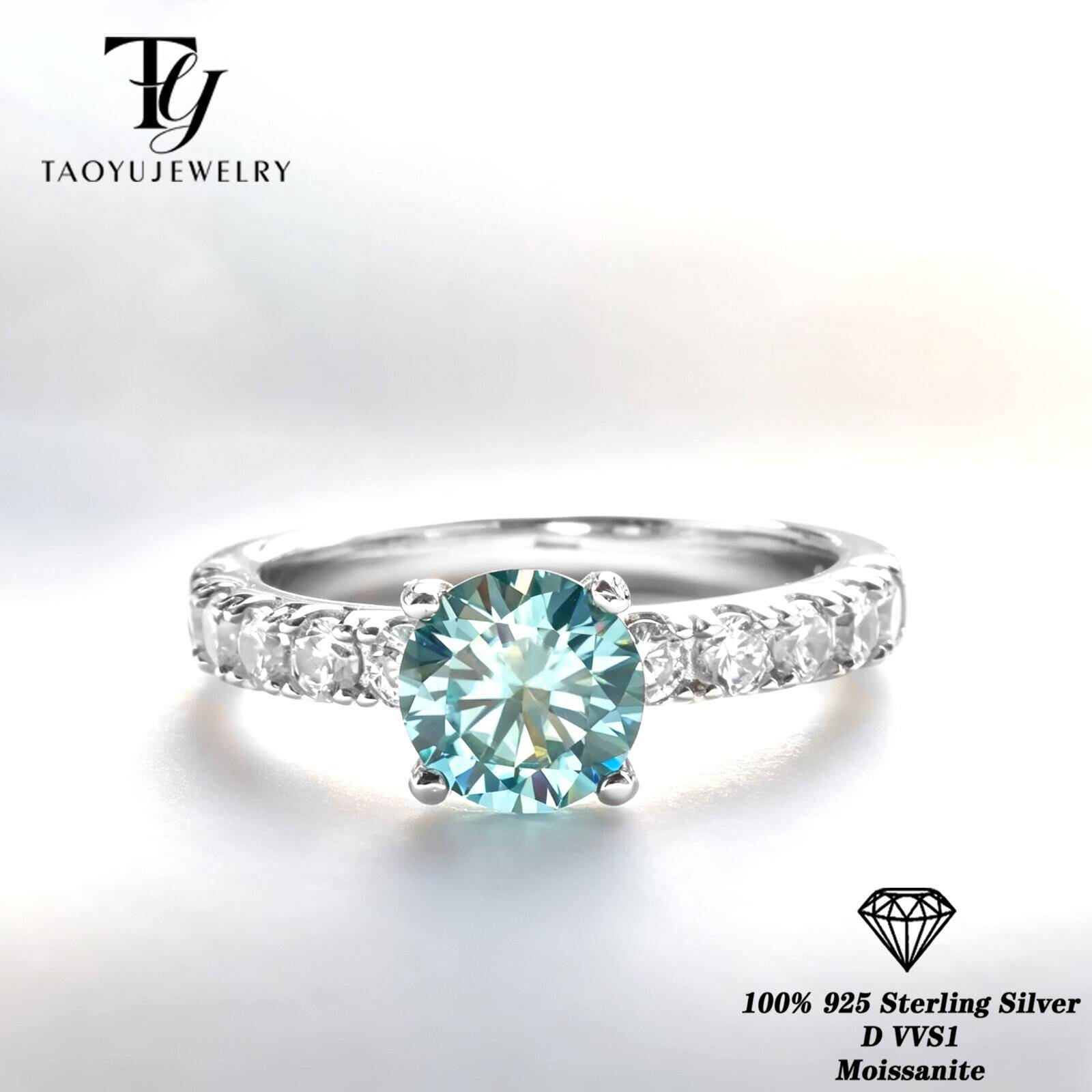 Moissanite Engagement Ring 1 Carat - Классическое кольцо с муассанитом 1 карат