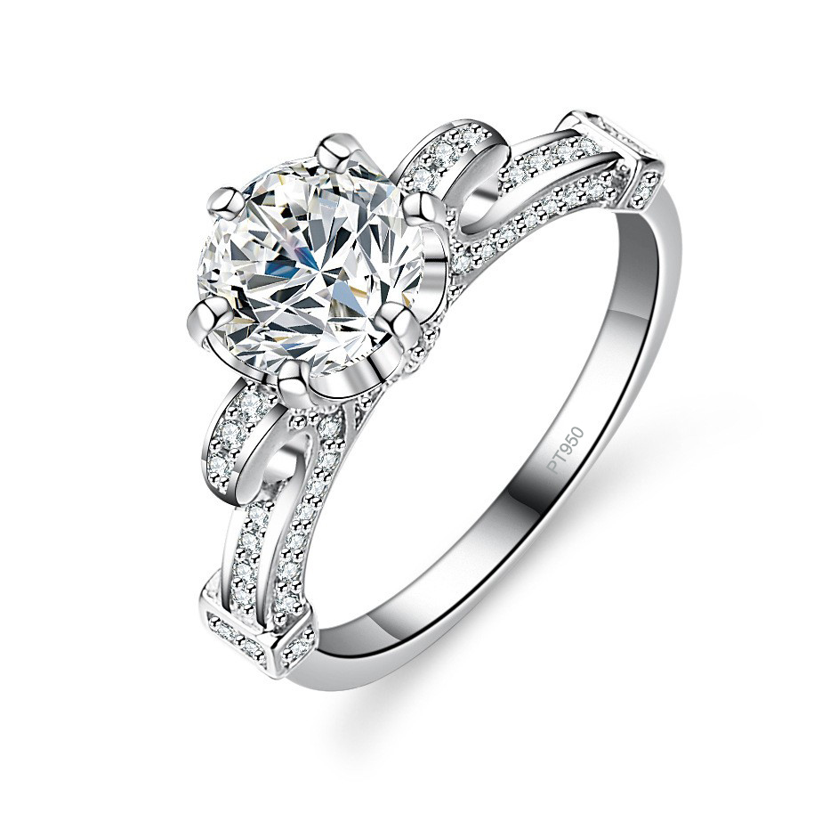 Классическое шестизубчатое 1-к – обзор и цена Moissanite Engagement Ring 1 Carat