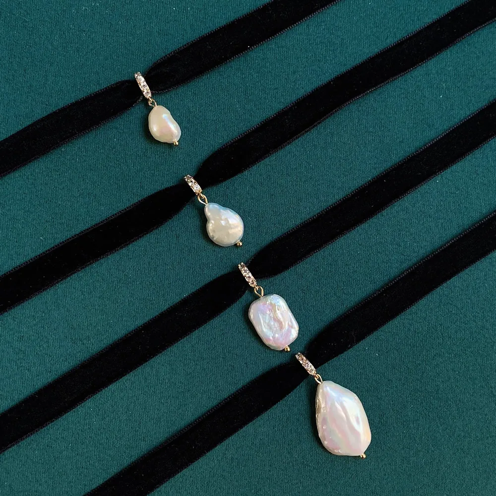 Черное бархатное колье с ленто – обзор и цена Pearl Choker Necklace Vintage