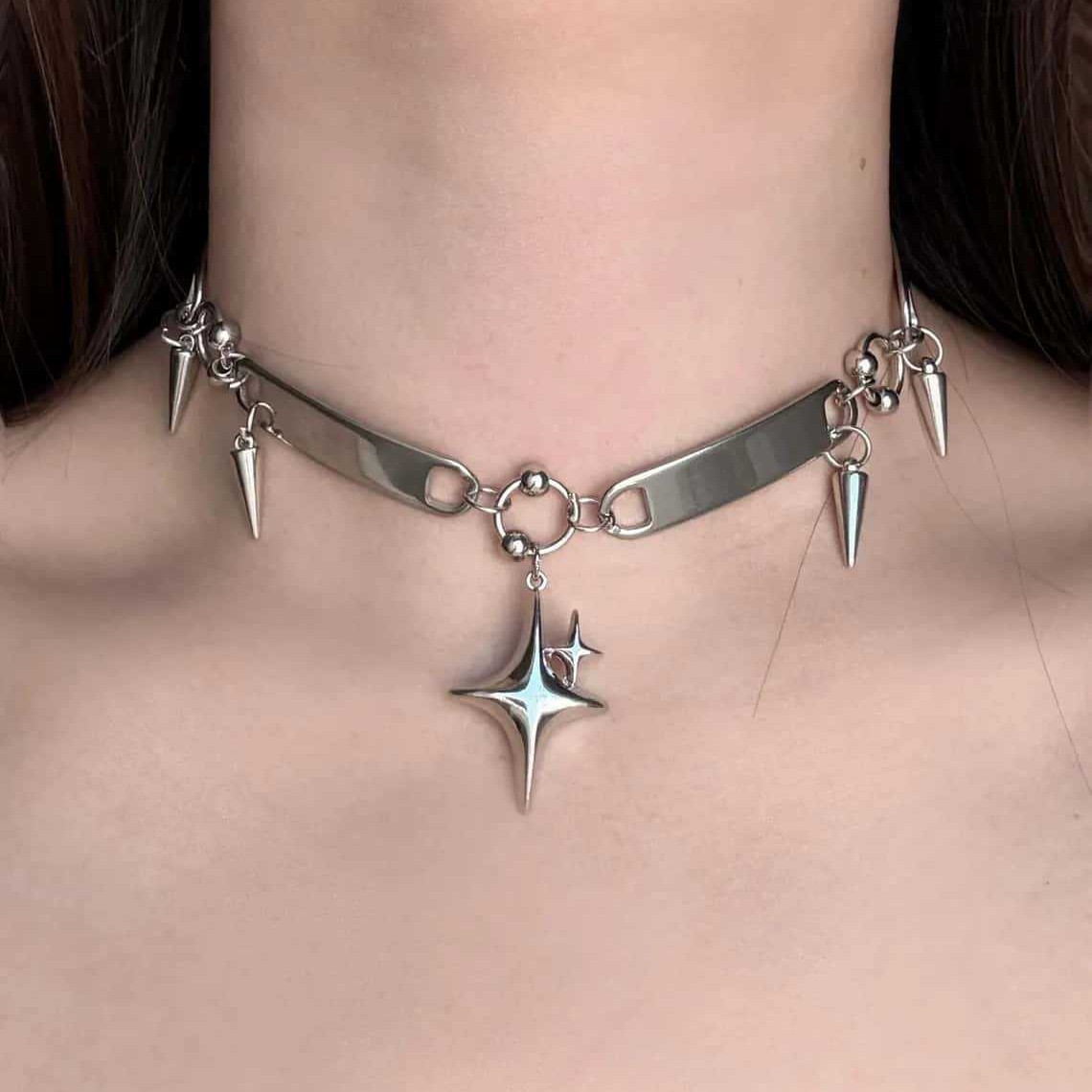 Панк-чокер с заклепками, рок-у – обзор и цена Goth Punk Spike Choker