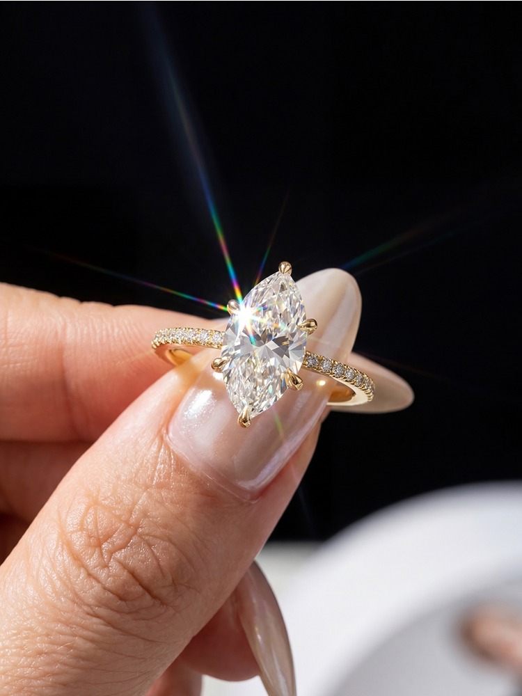 Настоящее кольцо с муассанитом – обзор и цена Moissanite Engagement Ring 1 Carat
