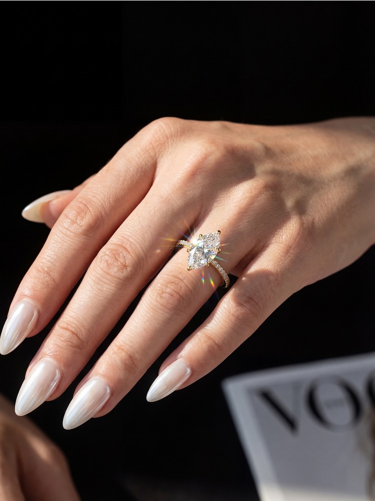 Настоящее кольцо с муассанитом – обзор и цена Moissanite Engagement Ring 1 Carat
