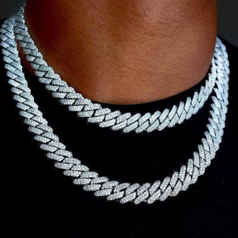 14 мм Iced Out Prong кубинская – обзор и цена Cuban Link Chain 12Mm