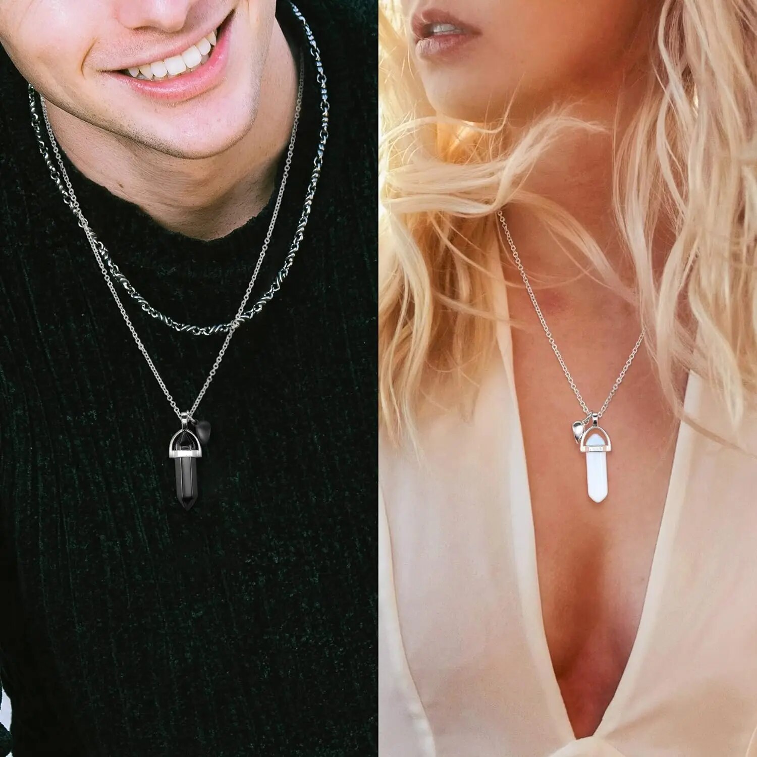 Парные кулоны для влюбленных и – обзор и цена Magnetic Couple Matching Necklaces