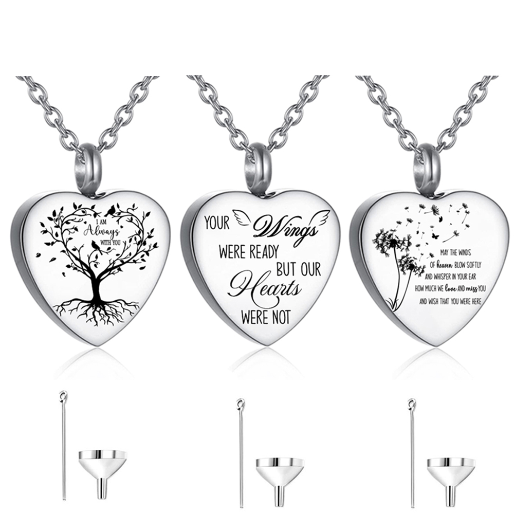 3-стильное ожерелье-урна из не – обзор и цена Heart Locket Necklace Photo