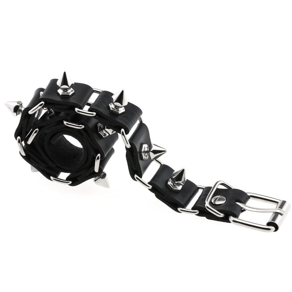 Черные кожаные ожерелья-чокер  – обзор и цена Goth Punk Spike Choker