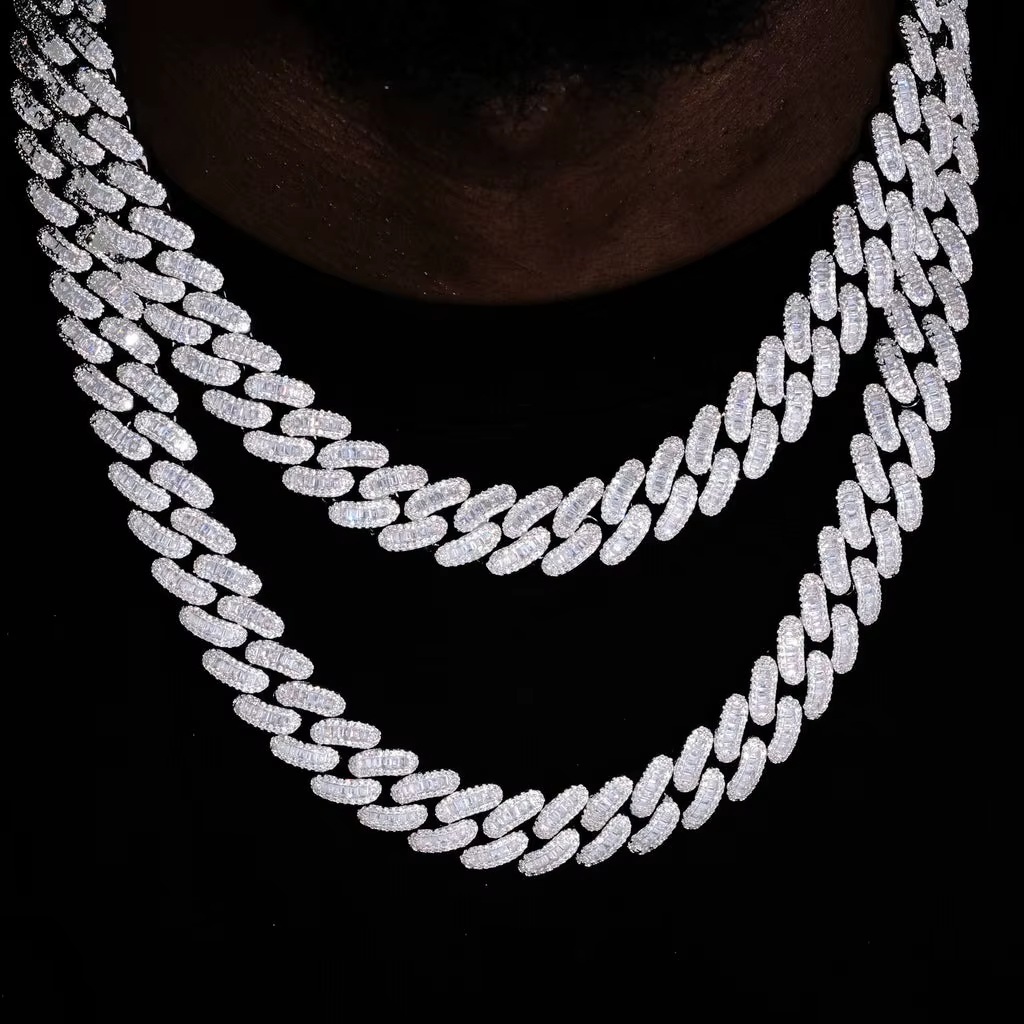 15 мм циркониевая кубинская це – обзор и цена Cuban Link Chain 12Mm