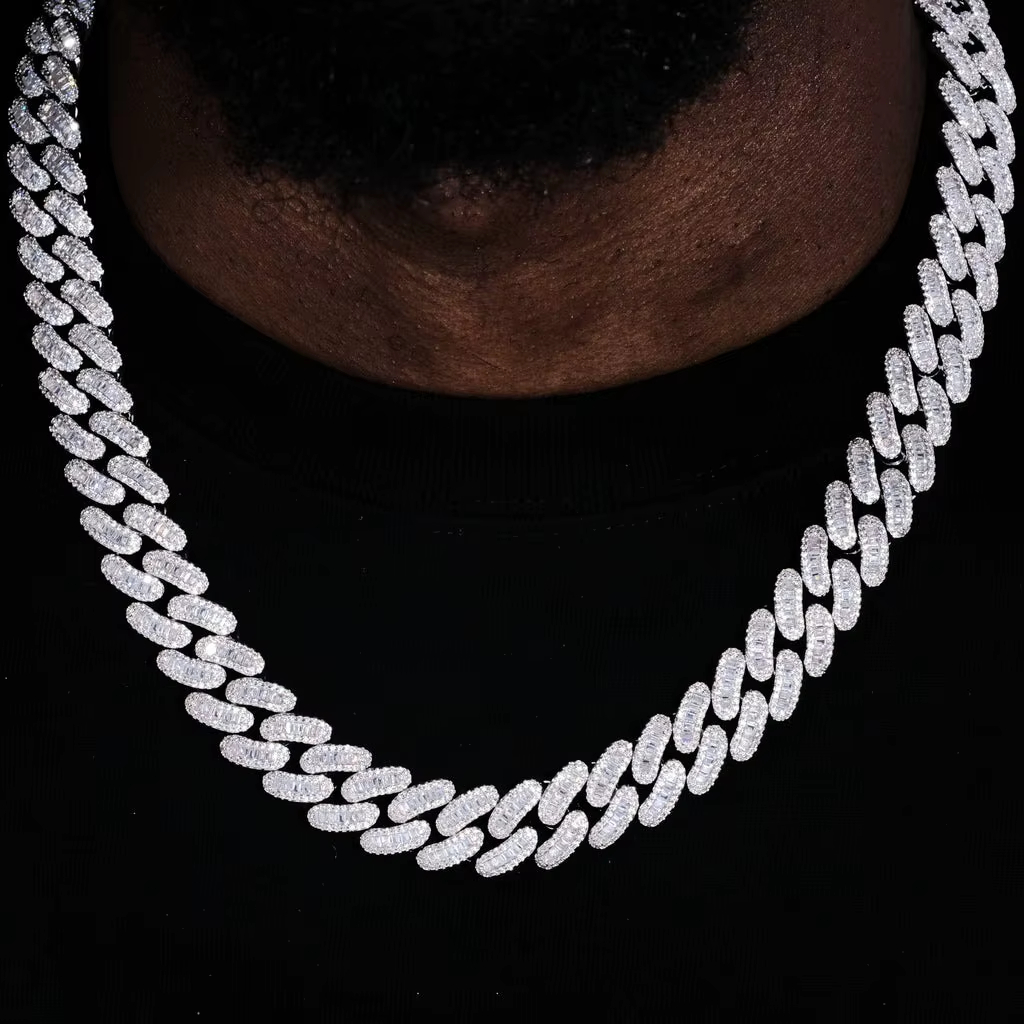 15 мм циркониевая кубинская це – обзор и цена Cuban Link Chain 12Mm