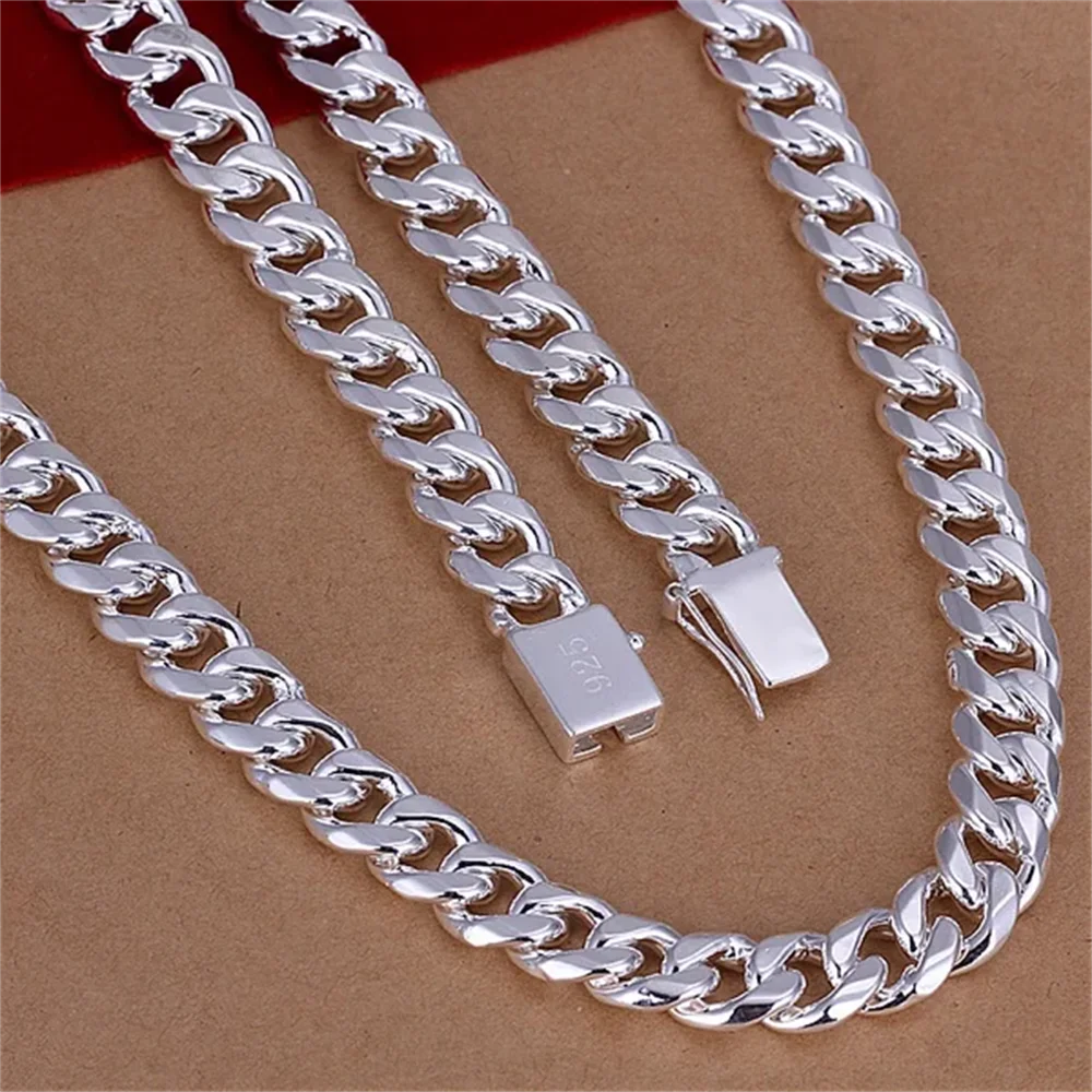 Классическое колье из серебра  – обзор и цена 925 Sterling Silver Chain Necklace Men
