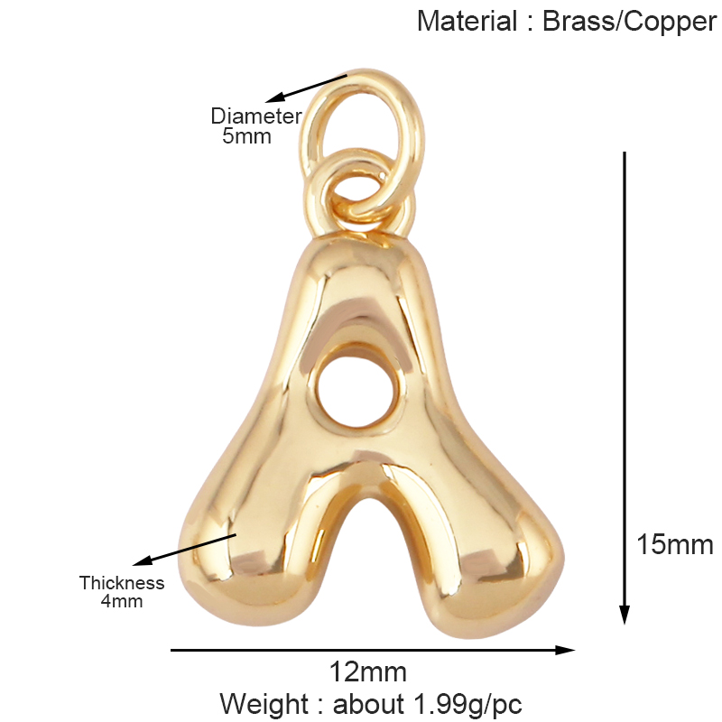 Набор из 3 штук: милые латунны – обзор и цена Initial Letter Necklace 18K Gold