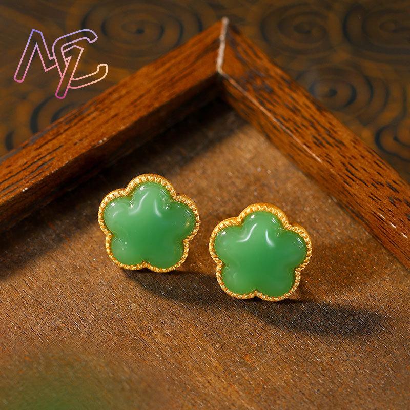 Серьги с зеленым натуральным н – обзор и цена Earrings
