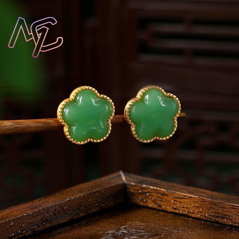 Серьги с зеленым натуральным н – обзор и цена Earrings