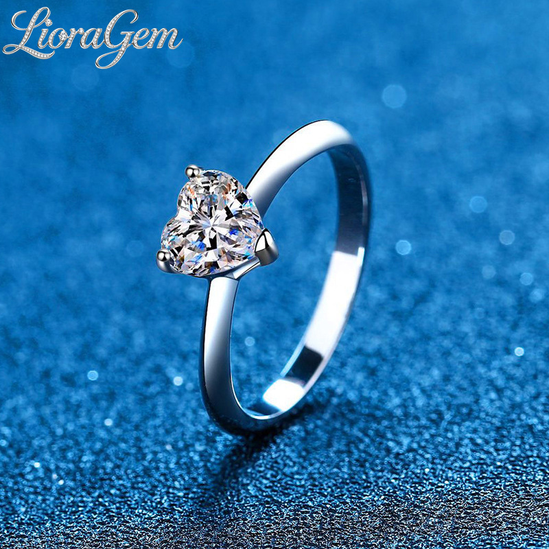 Кольцо LioraGem с муассанитом  – обзор и цена Moissanite Engagement Ring 1 Carat