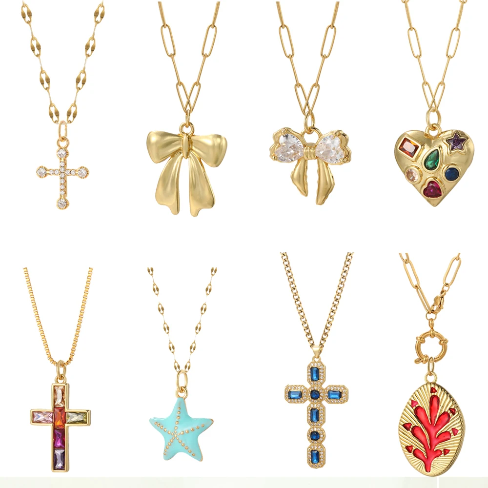 Милое ожерелье «сделай сам» в  – обзор и цена Cross Pendant Necklace Gold