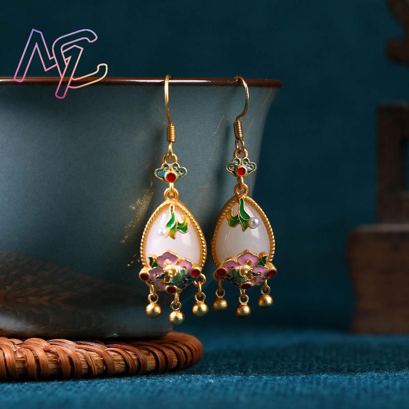 Серьги с натуральным нефритом  – обзор и цена Earrings