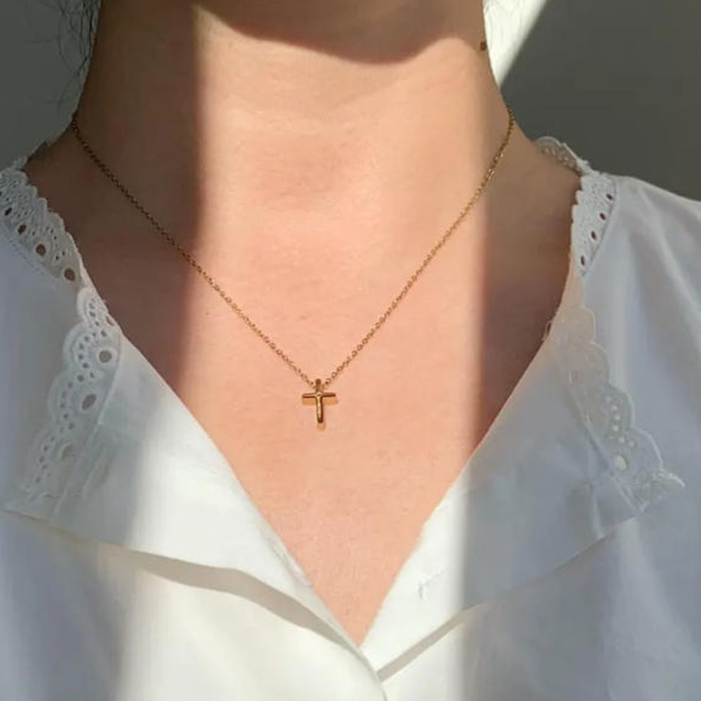 Изысканное золотое колье с кре – обзор и цена Cross Pendant Necklace Gold