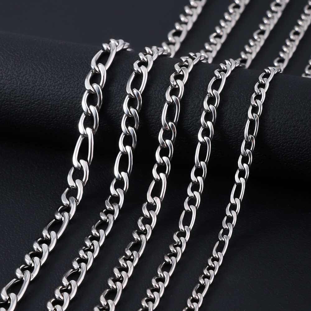 HNSP Цепь Фигаро из нержавеюще – обзор и цена Cuban Link Chain 12Mm