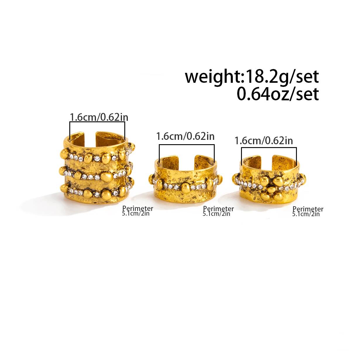 Набор из 3 винтажных регулируе – обзор и цена Vintage Punk Knuckle Rings Set