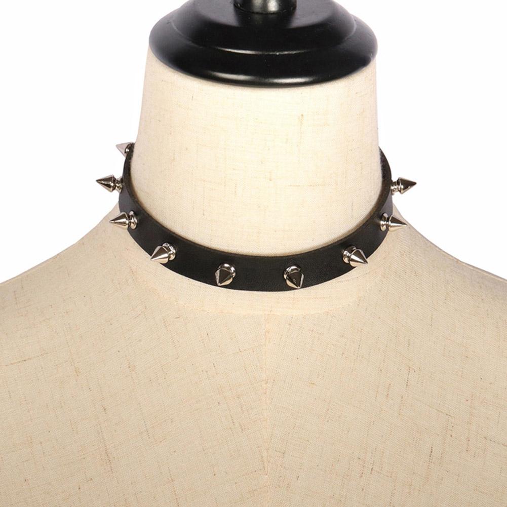 Черный чокер из искусственной  – обзор и цена Goth Punk Spike Choker