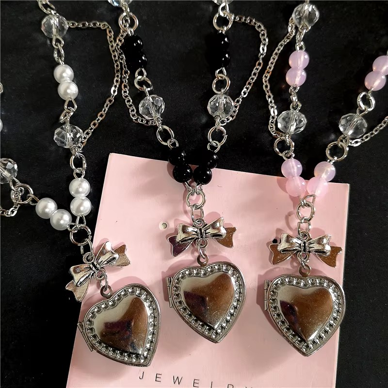 Готический Y2K сердце медальон – обзор и цена Heart Locket Necklace Photo