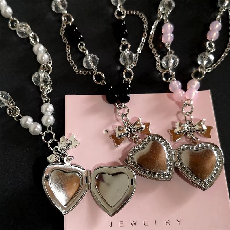Готический Y2K сердце медальон – обзор и цена Heart Locket Necklace Photo