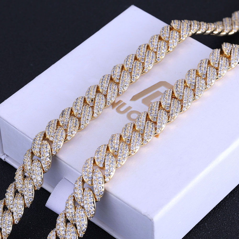ESKEEM новый стиль 13 мм Iced  – обзор и цена Cuban Link Chain 12Mm