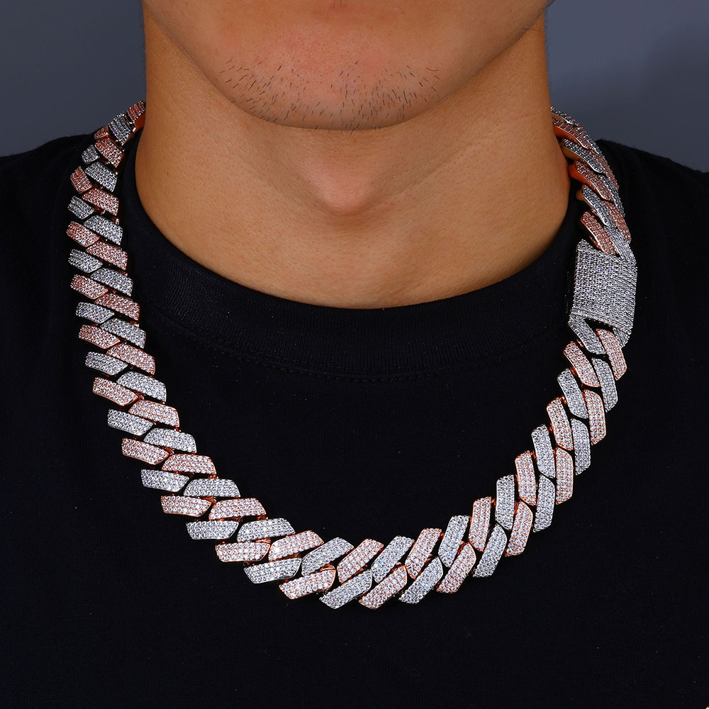 Ожерелье Nuoya Two Tone Mosaic – обзор и цена Cuban Link Chain 12Mm